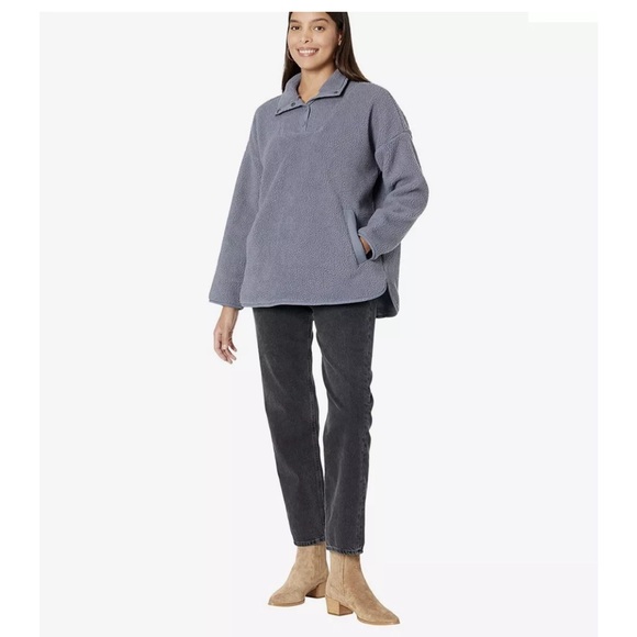 Madewell purple/grey fleece pullover. Size large. Good used condition. - Picture 3 of 8